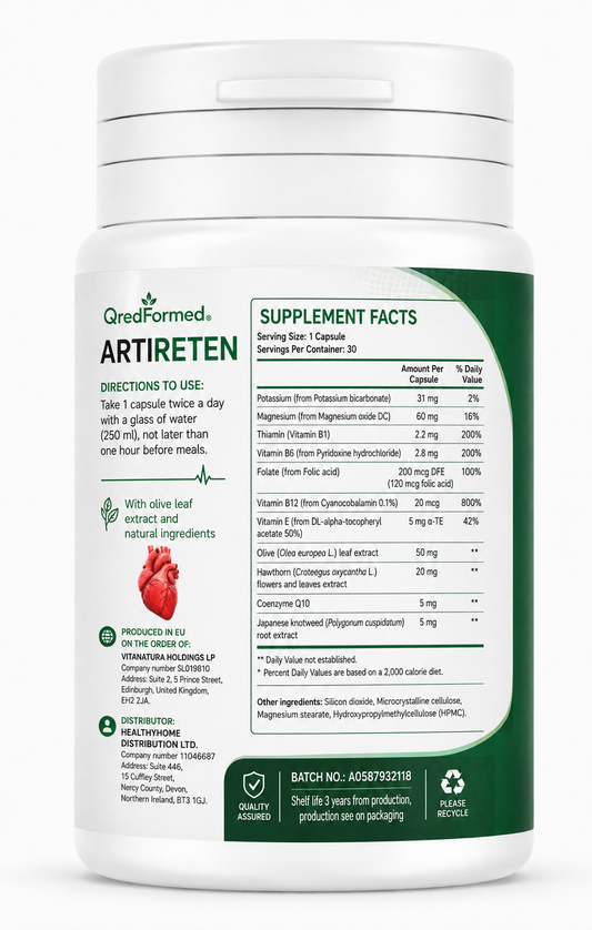 ARTIRETEN – Daily Cardiovascular Wellness & Nutritional Support – 30 Capsules