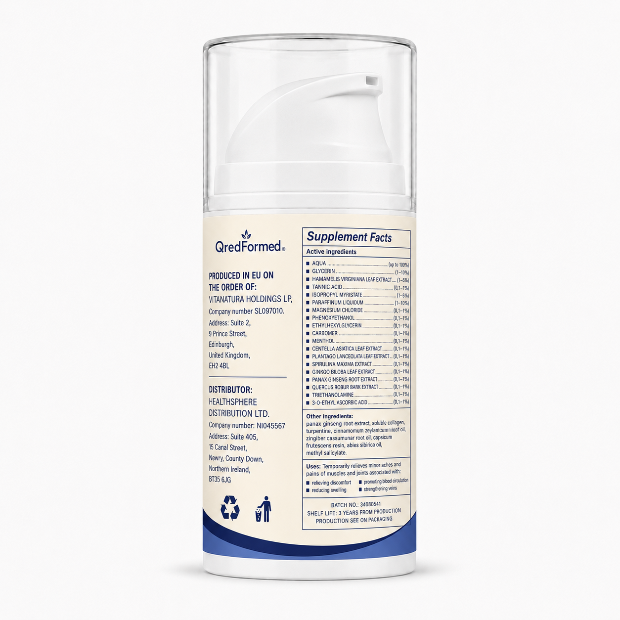 NOVEVEIN – Daily Leg Comfort & Cooling Care Gel – 50 ml