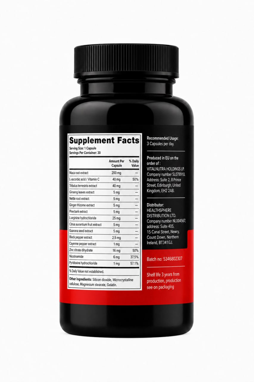 ActivTesto – Men’s Energy, Strength & Vitality Support Formula – 30 Capsules