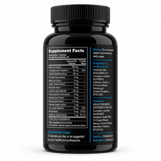 Adectal - Men’s Energy & Stamina Support - 30 Capsules