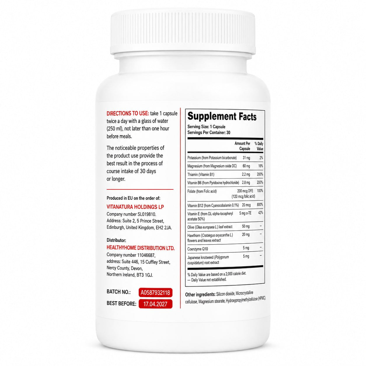 ARTERIN MAX - Cardiovascular Wellness Formula - 30 Capsules