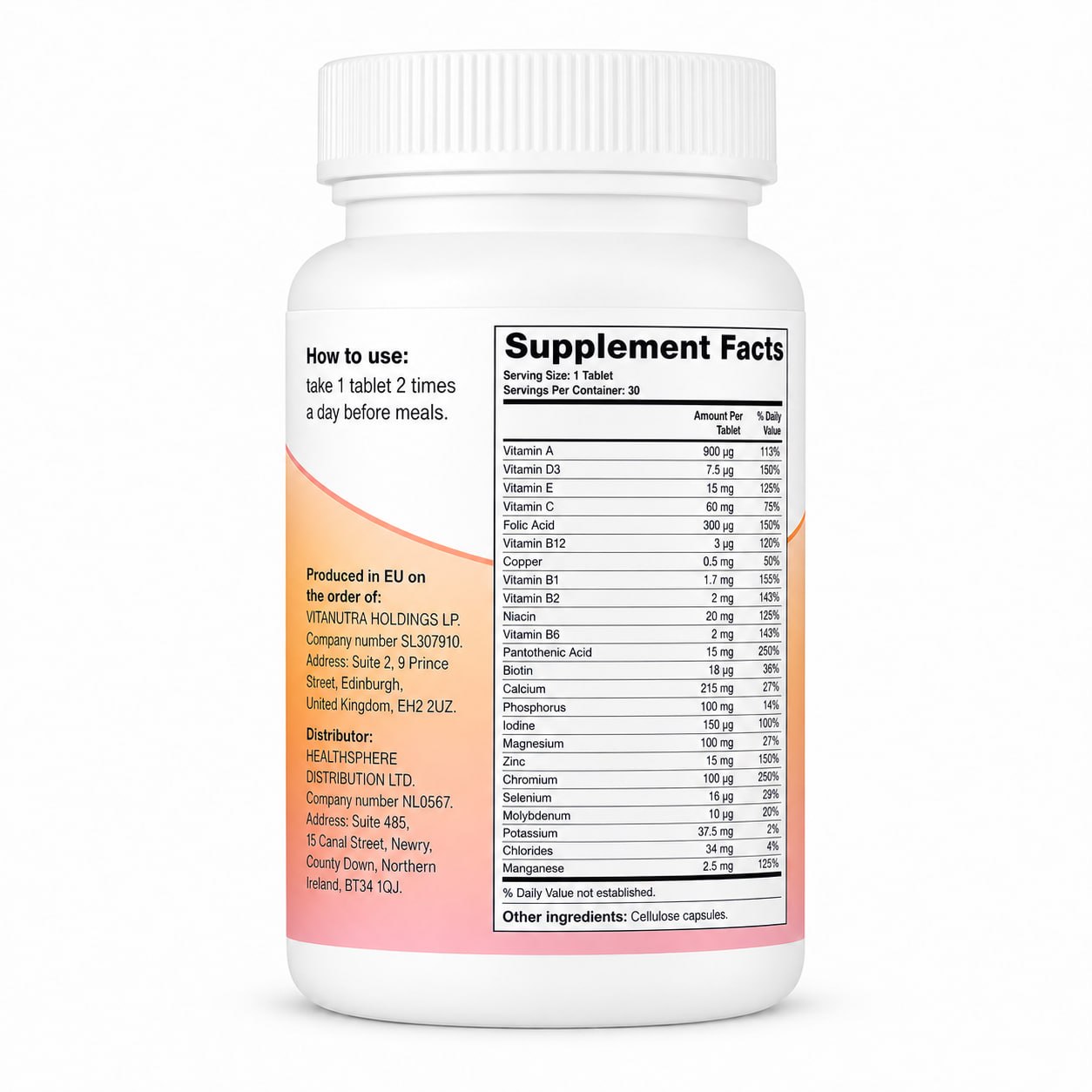 Celinea - Daily Multivitamin Support - 30 Capsules
