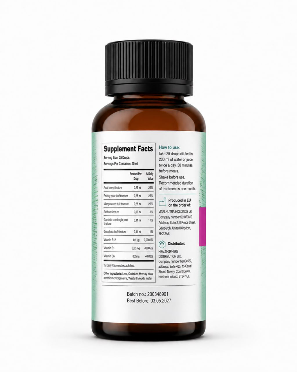 Dietter - Daily Metabolism Support Formula - 20 ml