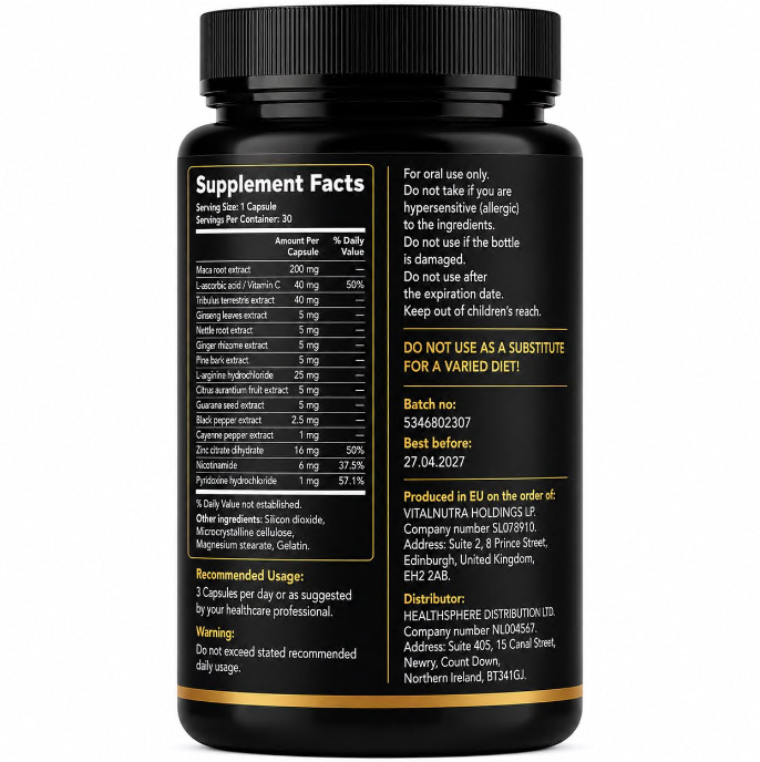 Erect Potent - Performance & Stamina Support for Men – 30 Capsules