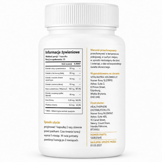 Insulend - Glucose Balance & Daily Metabolic Support - 30 Capsules