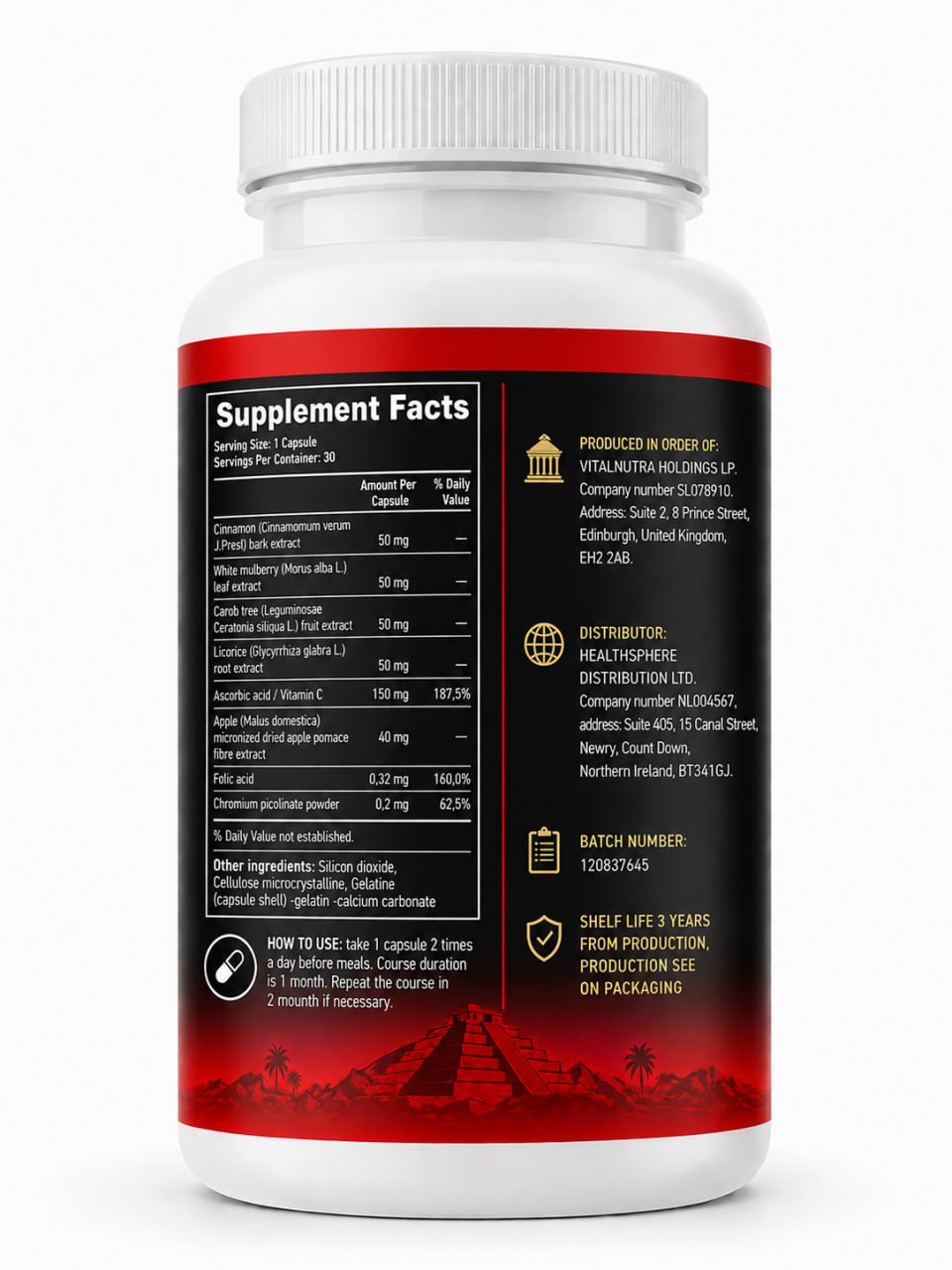 INSULINOM - Daily Nutritional & Wellness Support - 30 Capsules