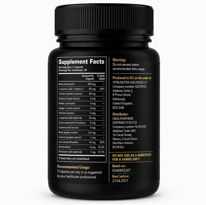 Men's Factory - Men’s Energy & Wellness Support - 30 Capsules