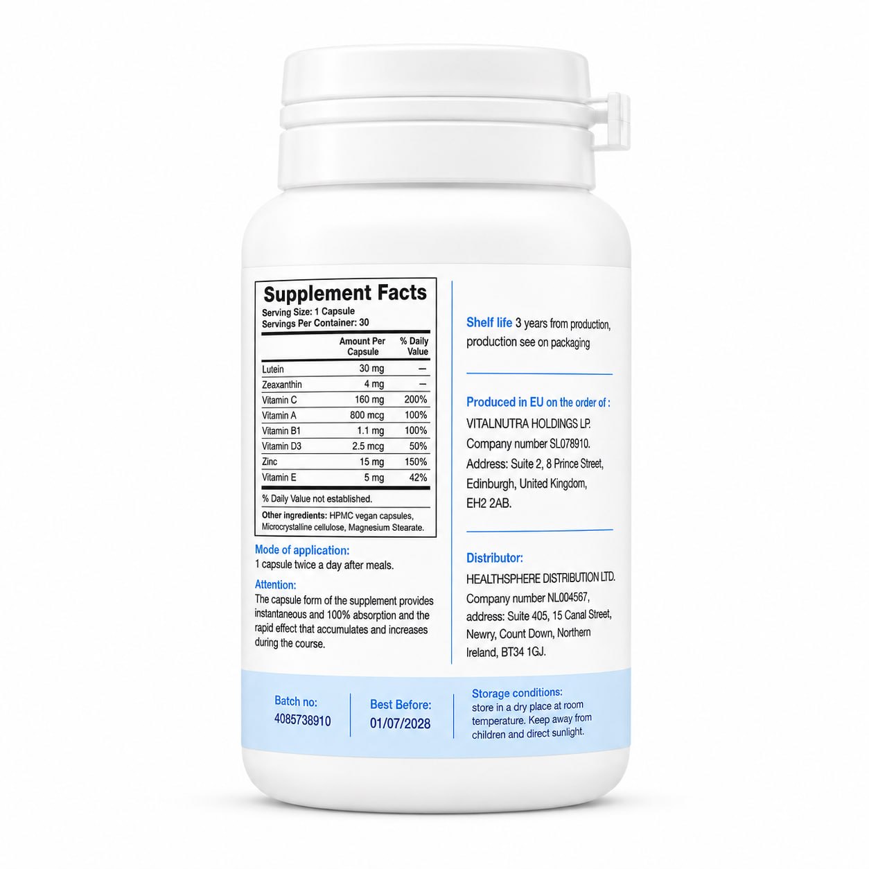 Cleaview – Vision Wellness & Daily Nutrition Formula – 30 Capsules