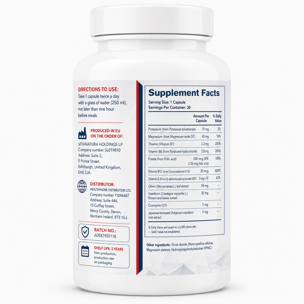 Tonevit – Cardiovascular Wellness Formula – 30 Capsules