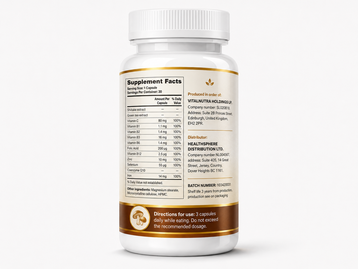 Unishi Mix - Mushroom & Botanical Wellness Formula - 30 Capsules