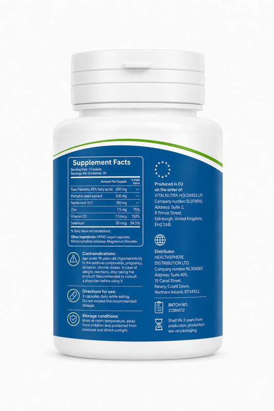 UROSTAL - Men’s Daily Wellness & Urinary Health Support Supplement - 30 Capsules