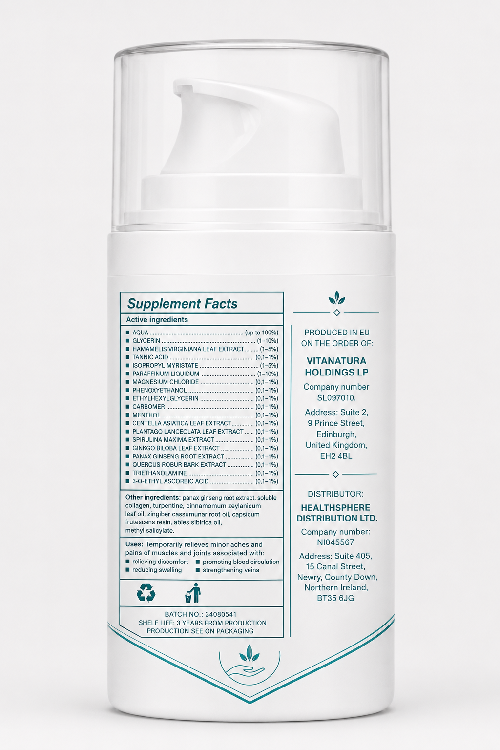 Varifex – Cooling Leg Care Cream for Daily Comfort & Freshness – 50 ml
