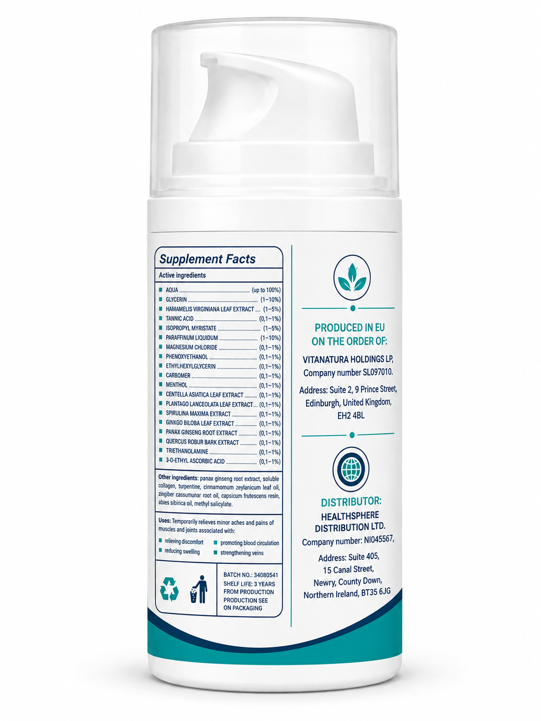 Varionil– Refreshing Leg Comfort Cream for Tired Legs & Daily Skin Care – 50 ml