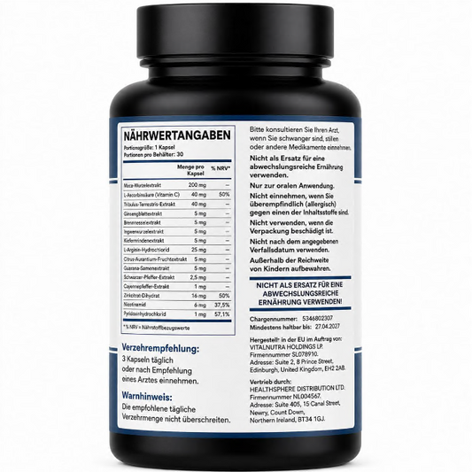 VIARIN – Men’s Performance & Vitality Support Capsules – 30 Capsules