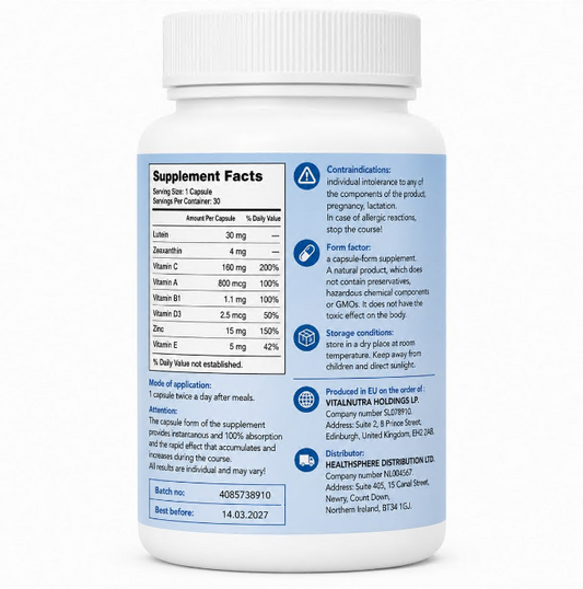 Viziton – Eye Care & Vision Support – 30 Capsules
