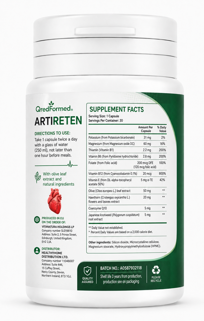 ARTIRETEN – Daily Cardiovascular Wellness & Nutritional Support – 30 Capsules