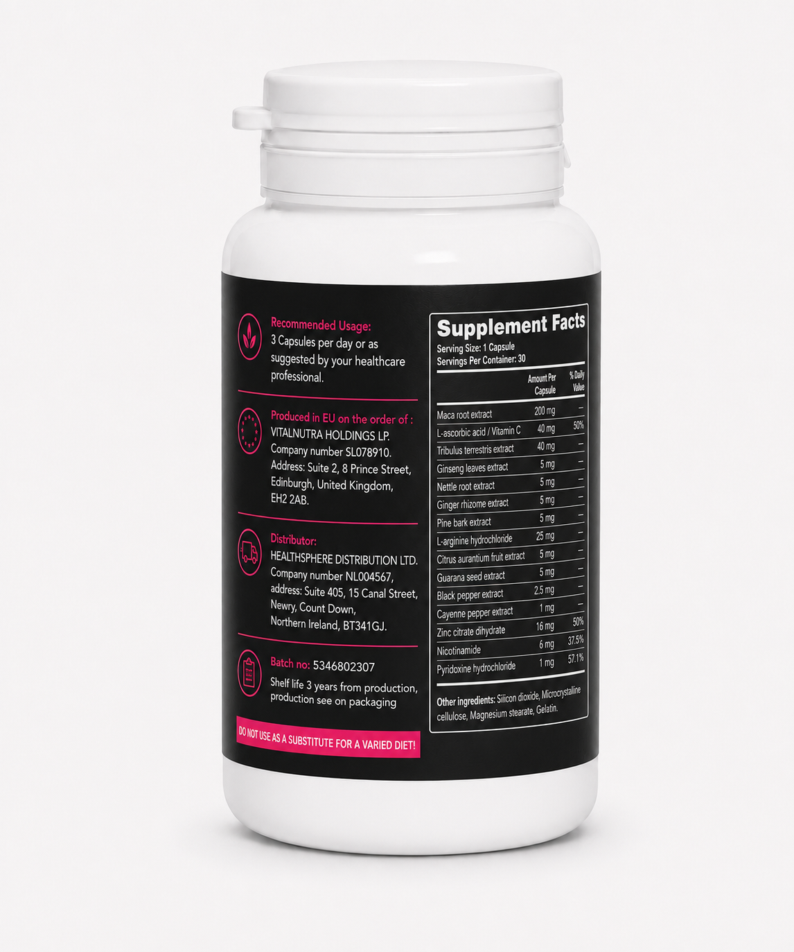 Guamital+ – Men’s Daily Vitality & Active Lifestyle Support – 30 Capsules