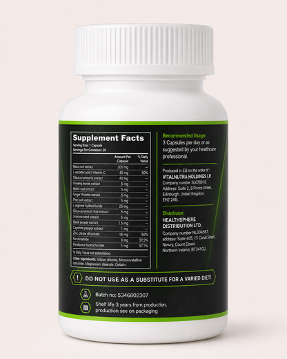 NITRO FORCE – Men’s Vitality & Active Lifestyle Formula – 30 Capsules