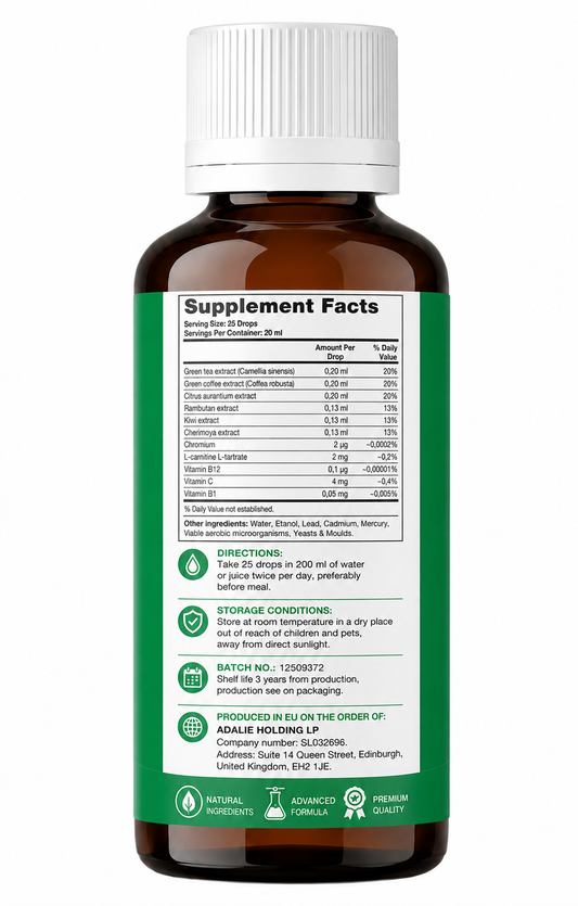 Slimderine – Daily Metabolism & Active Lifestyle Support Drops – 20 ml