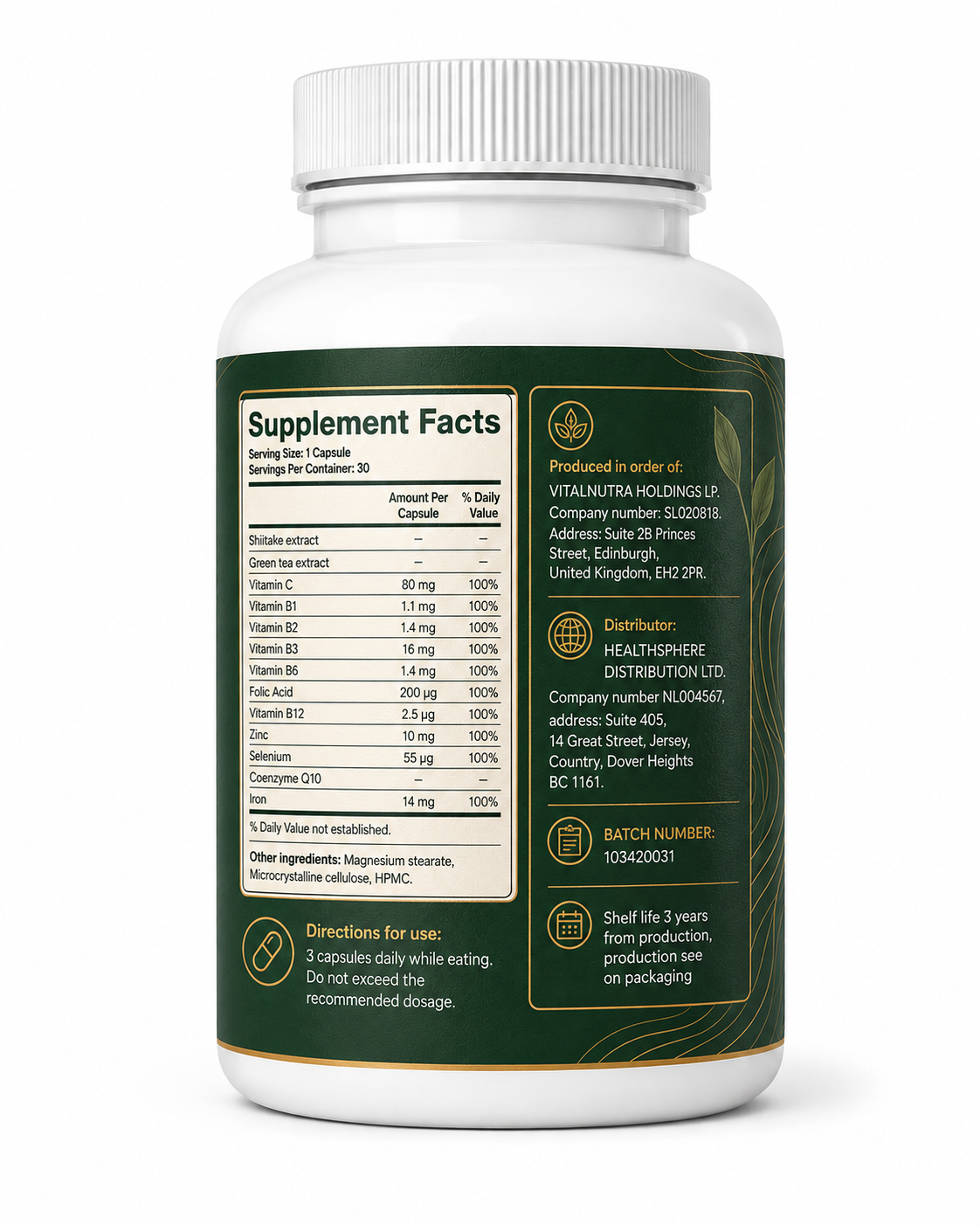 Turmeric+ – Daily Joint, Mobility & Nutritional Wellness Support – 30 Capsules