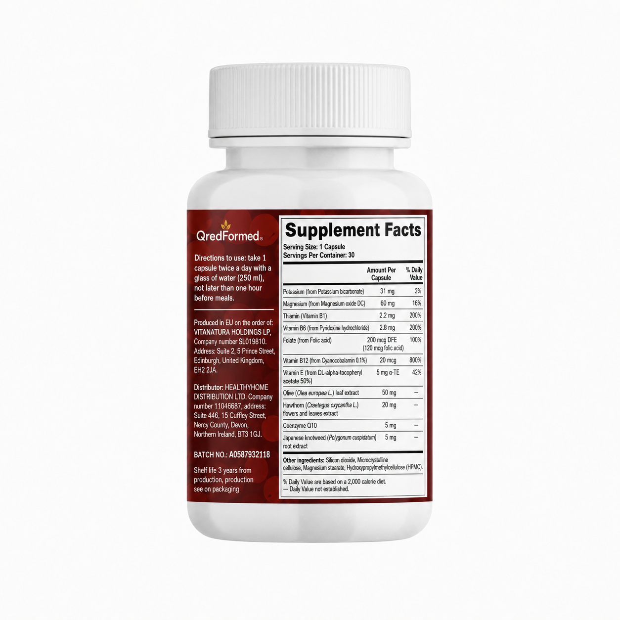 VASCULAR SUPPORT – Daily Circulation & Heart Wellness Support – 30 Capsules