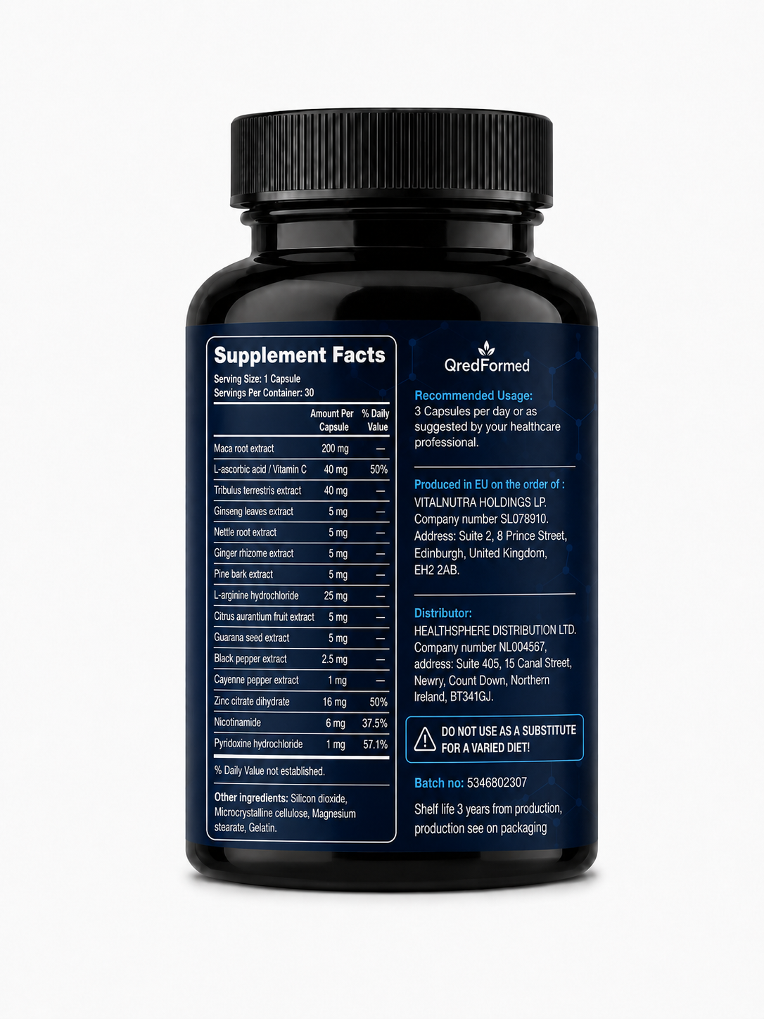 VITAMAN PLUS – Men’s Nutritional Wellness & Vitality Support – 30 Capsules