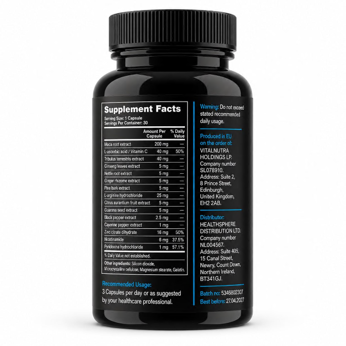 Adectal - Men’s Energy & Stamina Support - 30 Capsules
