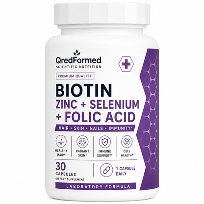 BIOTIN ZINC + SELENIUM + FOLIC ACID - 30 Capsules