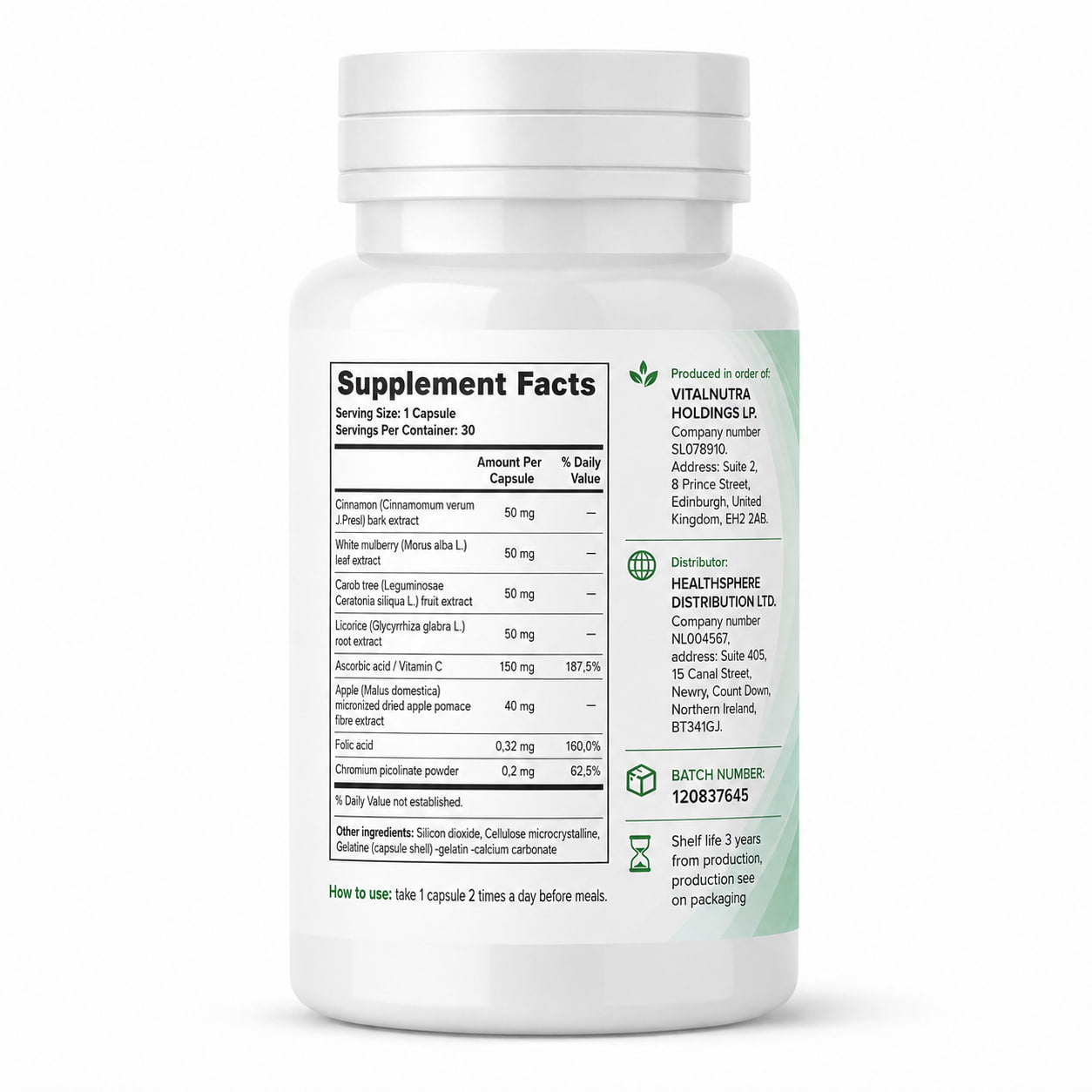 Detoxic – Herbal Digestive & Intestinal Support Supplement – 30 Capsules