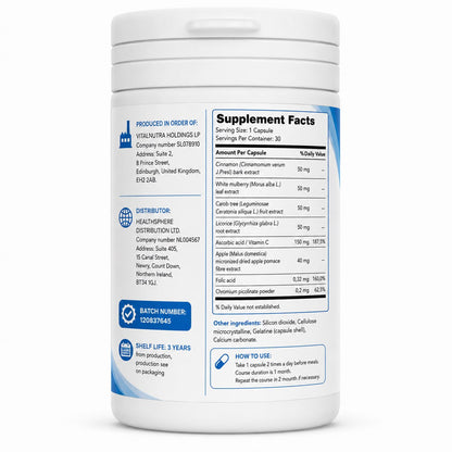 Diapril – Glucose Metabolism Support Formula – 30 Capsules