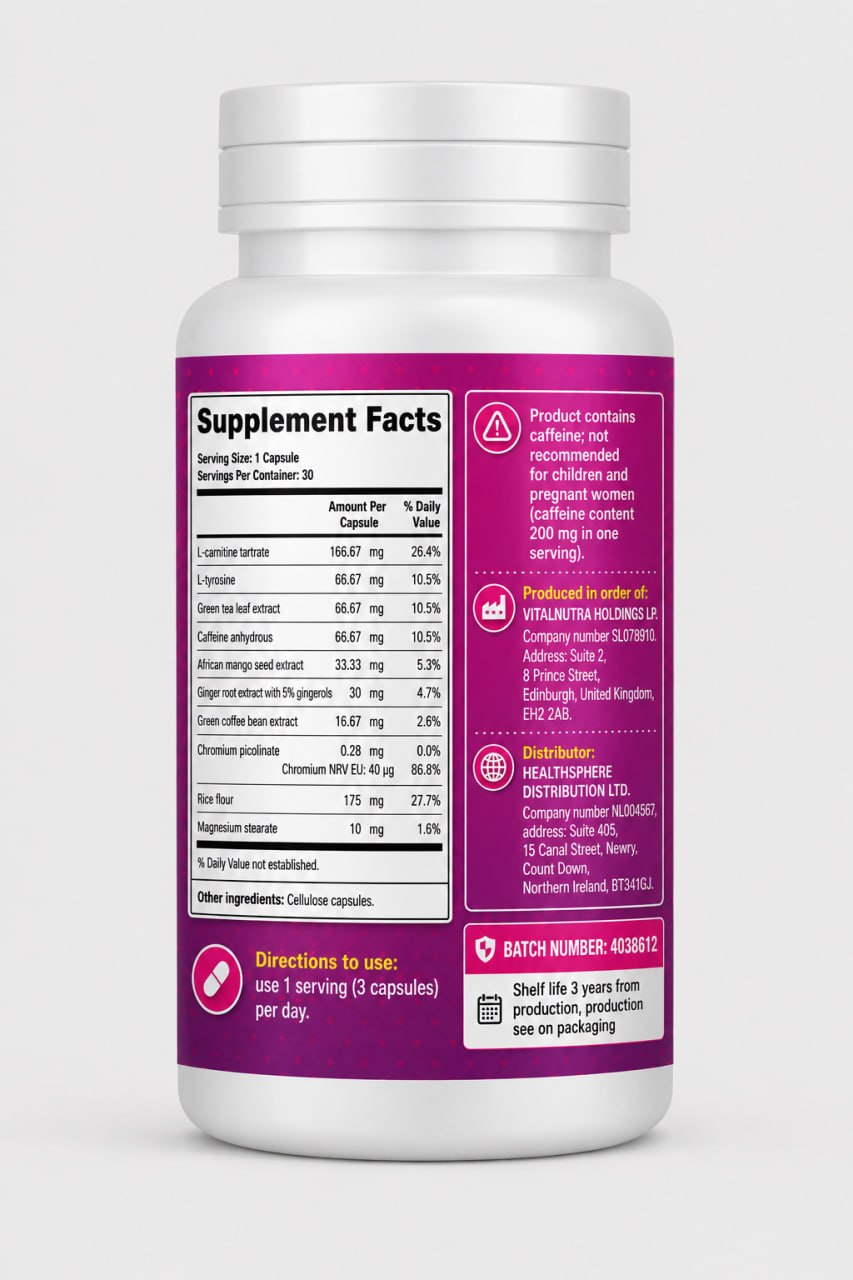 Dietonus Mix - Metabolism & Active Lifestyle Support Formula - 30 Capsules