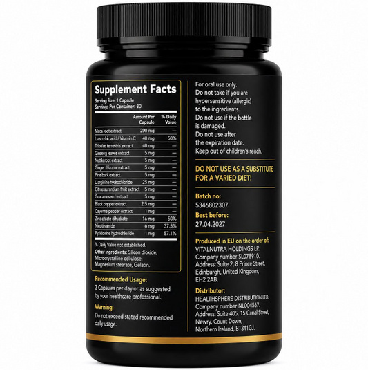 Erect Potent - Performance & Stamina Support for Men – 30 Capsules