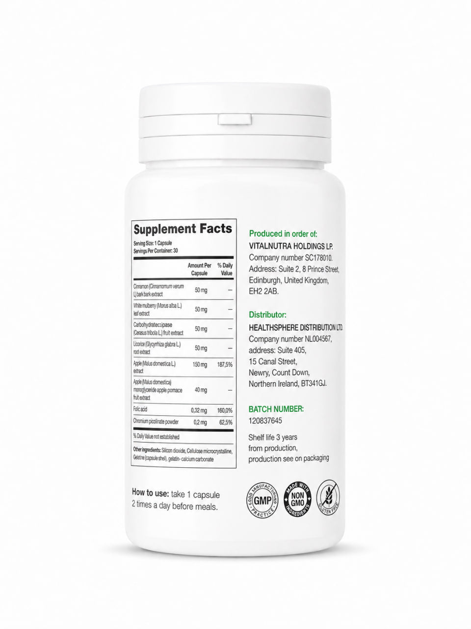GlucoActive – Glucose Balance & Daily Energy Support Supplement – 30 Capsules