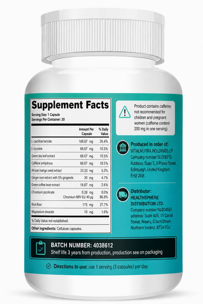 Keto Black - Keto Lifestyle & Metabolic Support Formula - 30 Capsules