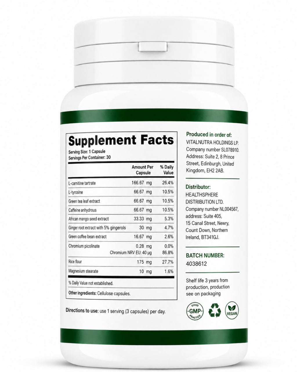 Leanova – Metabolism & Daily Energy Support Supplement – 30 Capsules