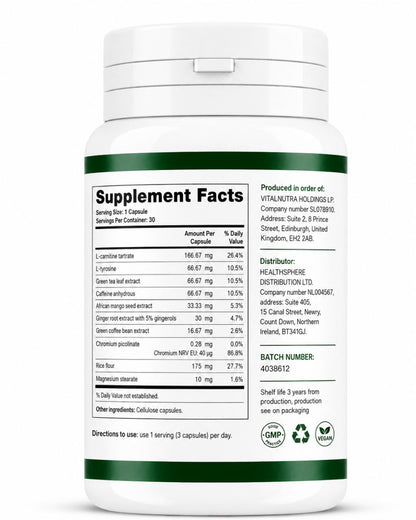 Leanova – Metabolism & Daily Energy Support Supplement – 30 Capsules
