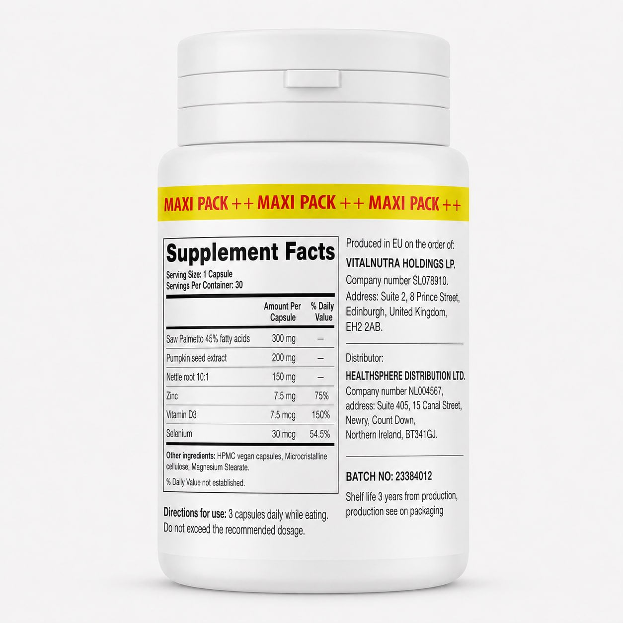Libidion – Men’s Vitality & Daily Performance Support Supplement – 30 Capsules