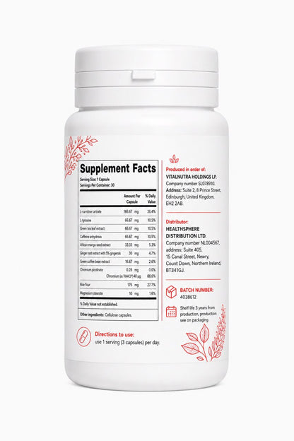 LipoJaro – Metabolism & Daily Energy Support Supplement – 30 Capsules