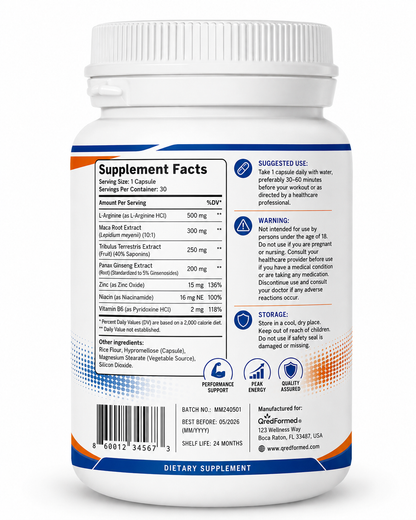 Maximatin – Men’s Daily Vitality & Stamina Support – 30 Capsules