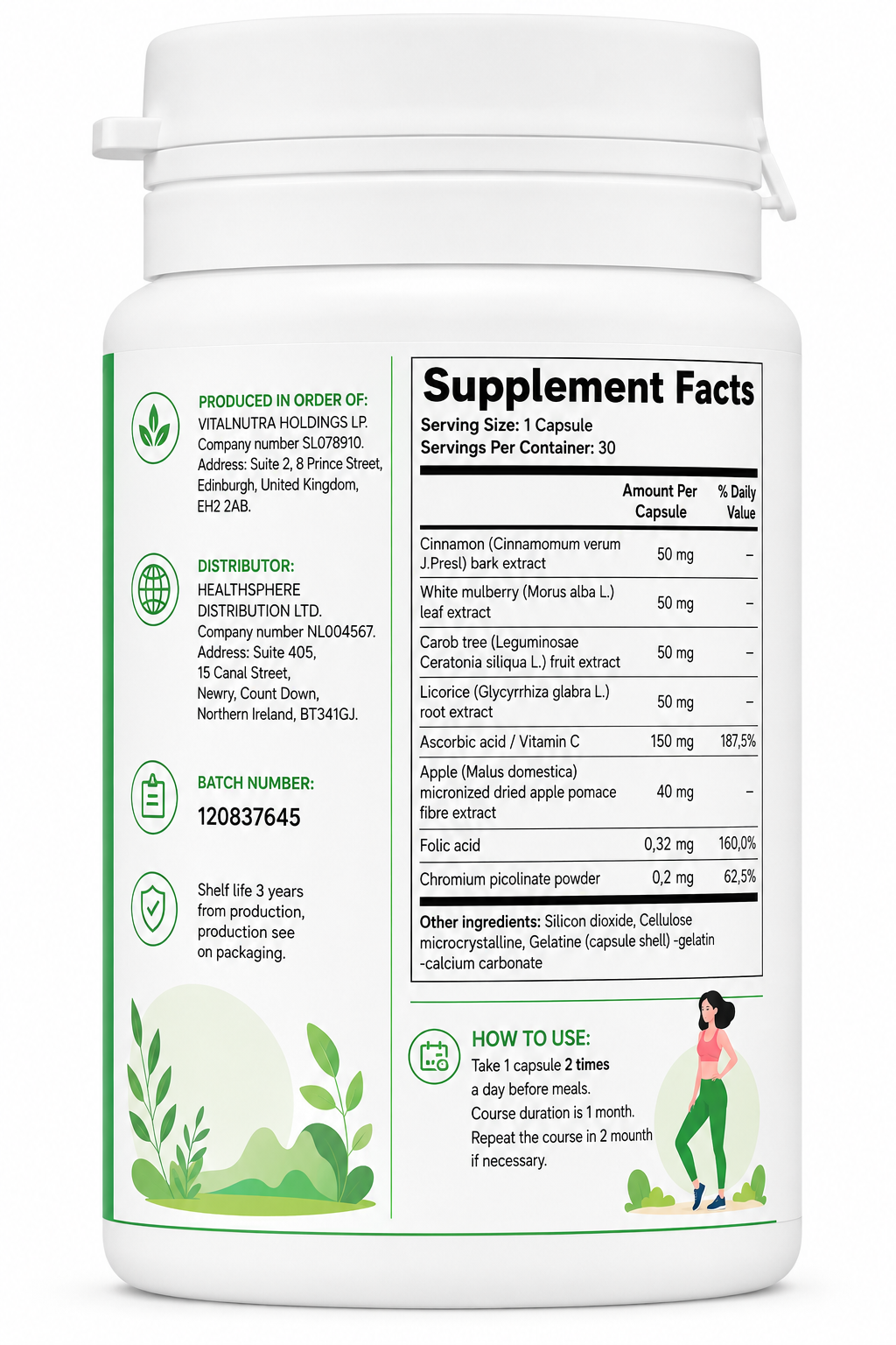 Meuslim – Daily Metabolism & Active Lifestyle Support – 30 Capsules