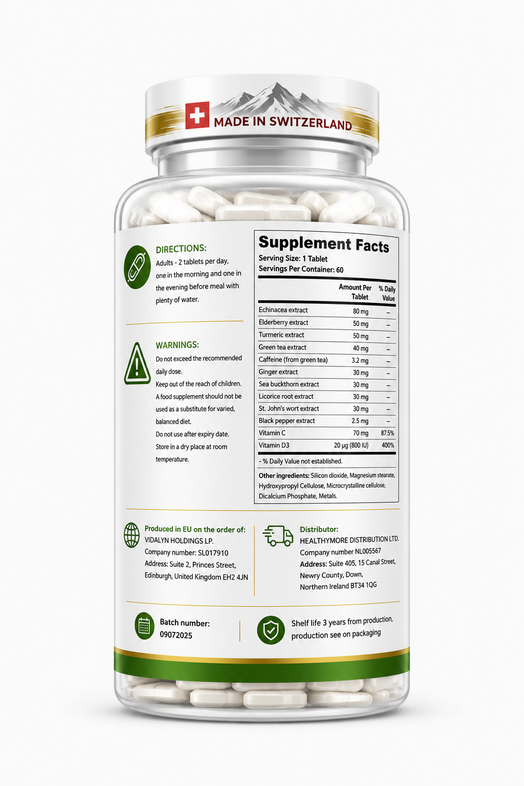 Nature Shield Immune Defense – Botanical Immunity Formula – 60 Tablets