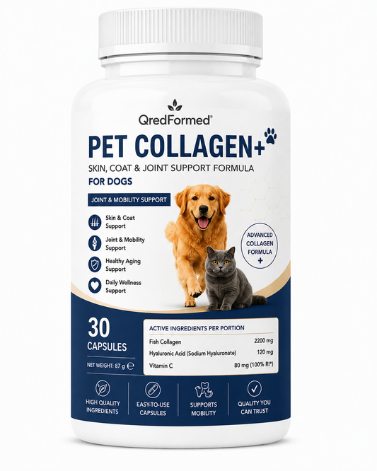 PET COLLAGEN+ - Skin, Coat & Joint Support Formula for Dogs - 30 Capsules