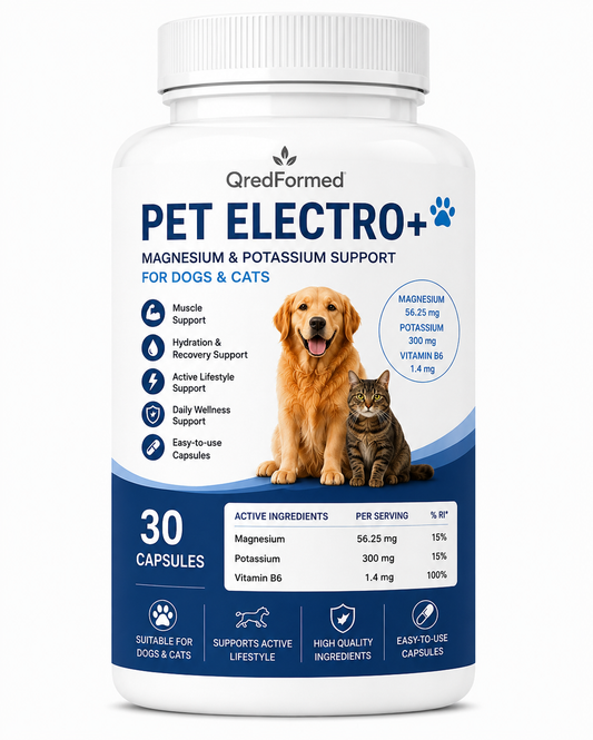 PET ELECTRO+ - Magnesium & Potassium Support Formula for Dogs & Cats - 30 Capsules