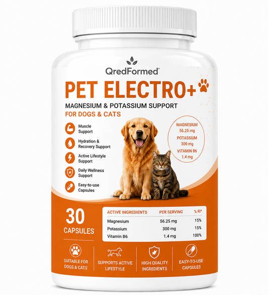 PET ELECTRO+ - Magnesium & Potassium Support Formula for Dogs & Cats - 30 Capsules