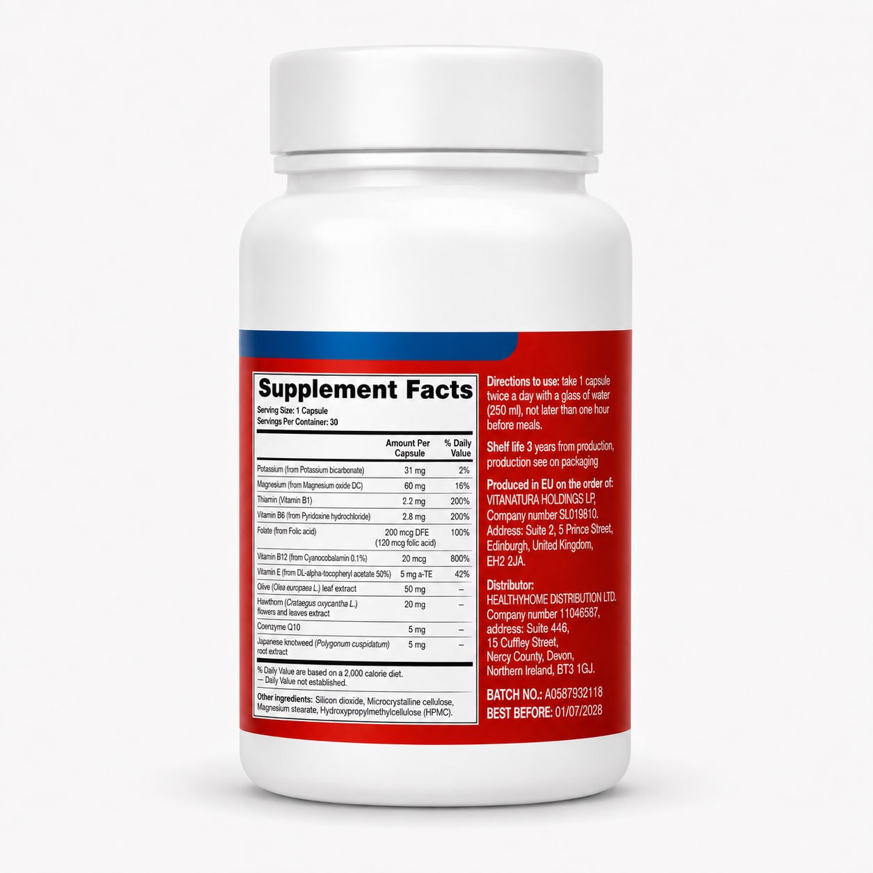 Cardio A+ – Daily Cardiovascular Wellness Support – 30 Capsules