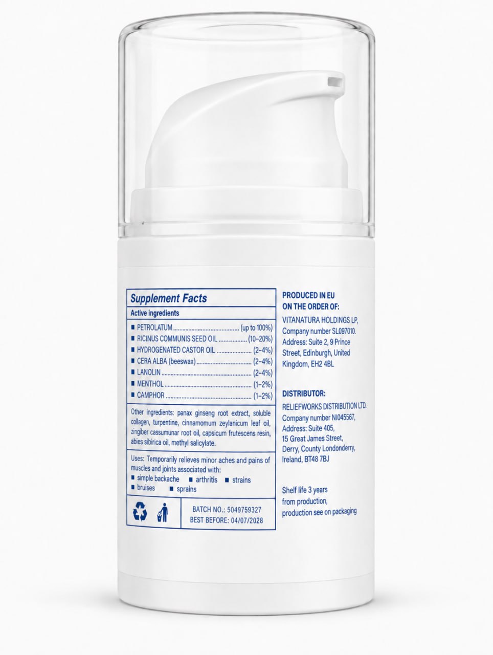 Arteolin – Warming & Refreshing Body Massage Balm – 50 ml