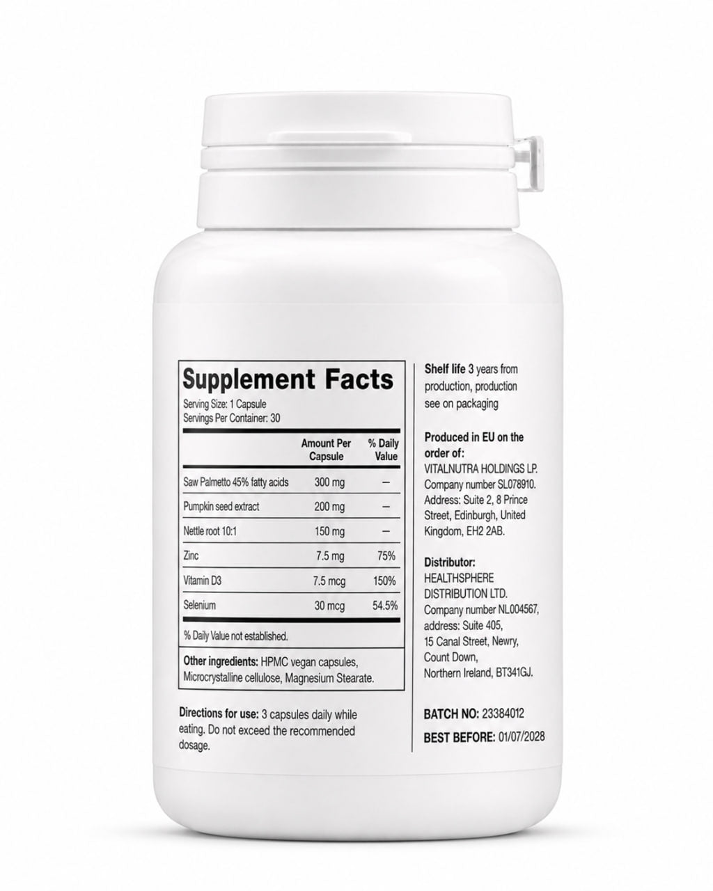 Urixen – Men’s Prostate, Urinary & Vitality Wellness Support – 30 Capsules