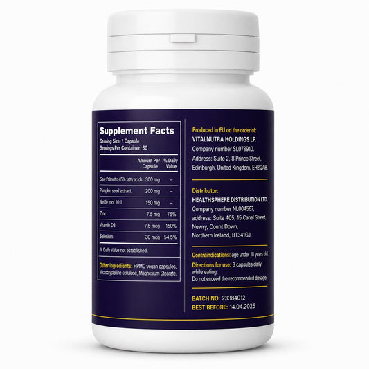 ProstaOne for Men - Men’s Daily Wellness Support Formula - 30 Capsules