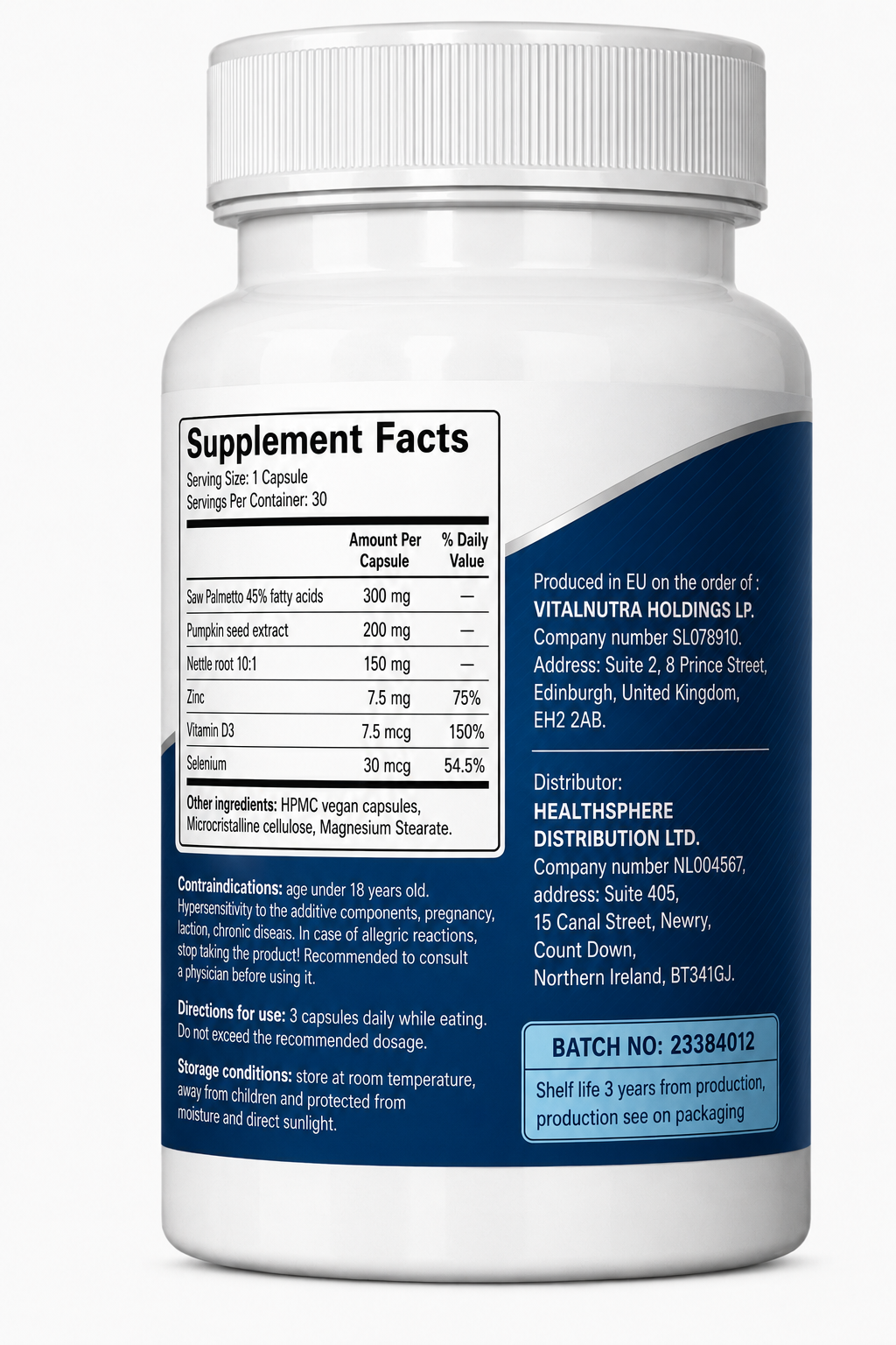 Prostoneil – Men’s Daily Wellness & Vitality Support – 30 Capsules