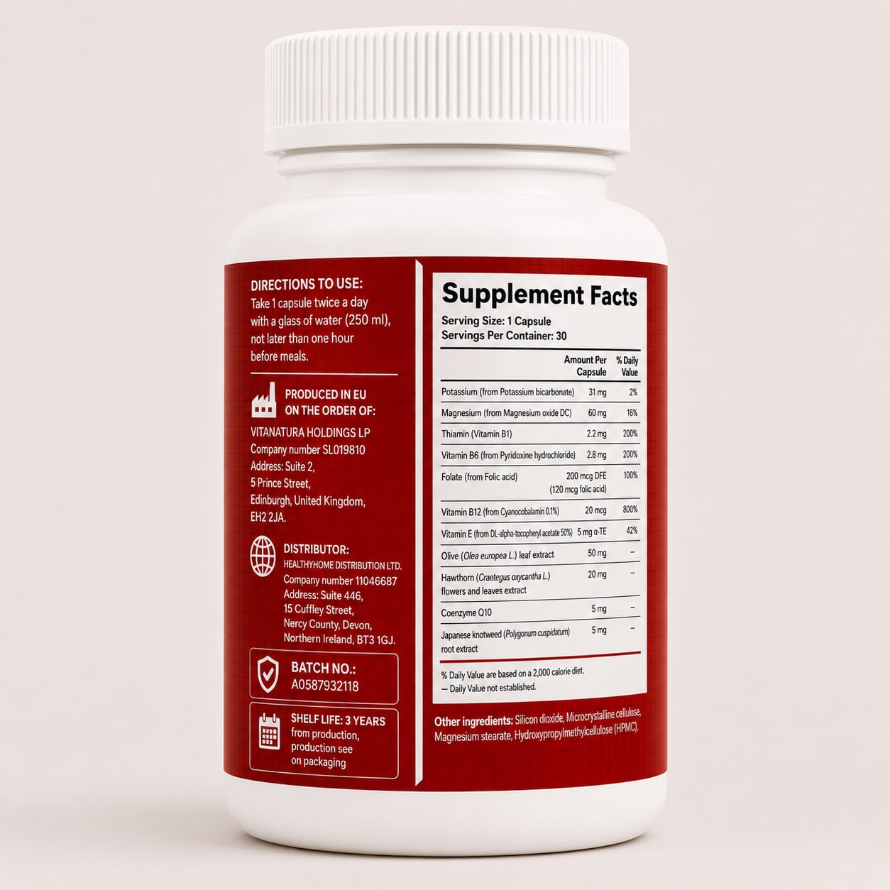 ReCardio – Cardiovascular Wellness Formula – 30 Capsules